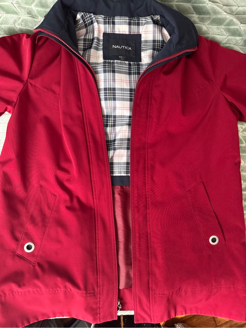 Nautica Men's Crimson Zip-Front Lightweight Jacket